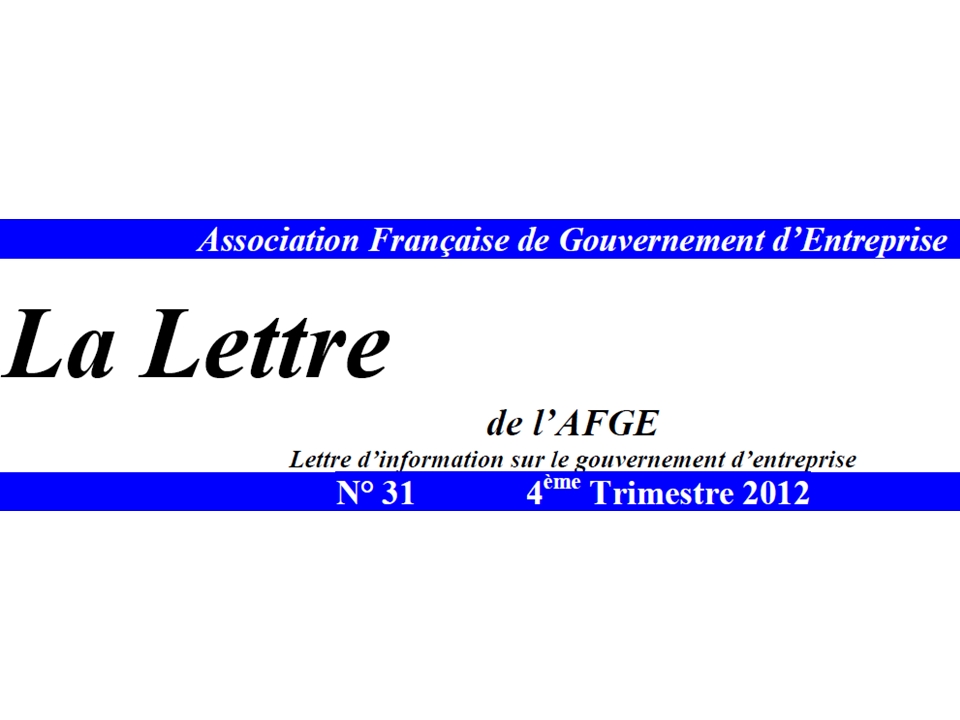 AFGE Lettre N°31